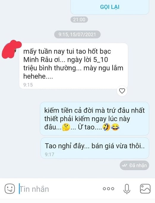 minh râu bán rau